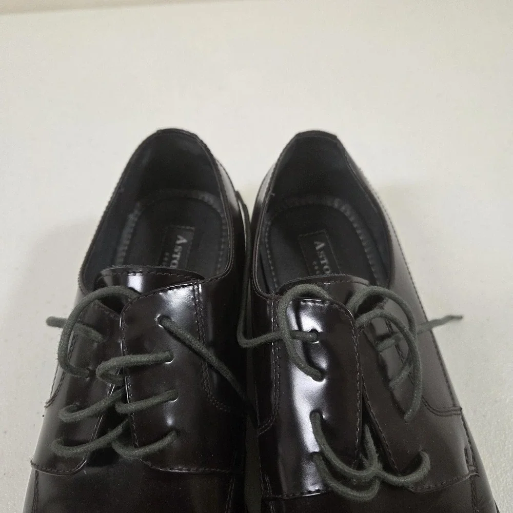 Aston Grey Collection Men's Black Lace-Up Dress Shoes 10
